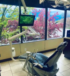 Blackwood office during warm weather.